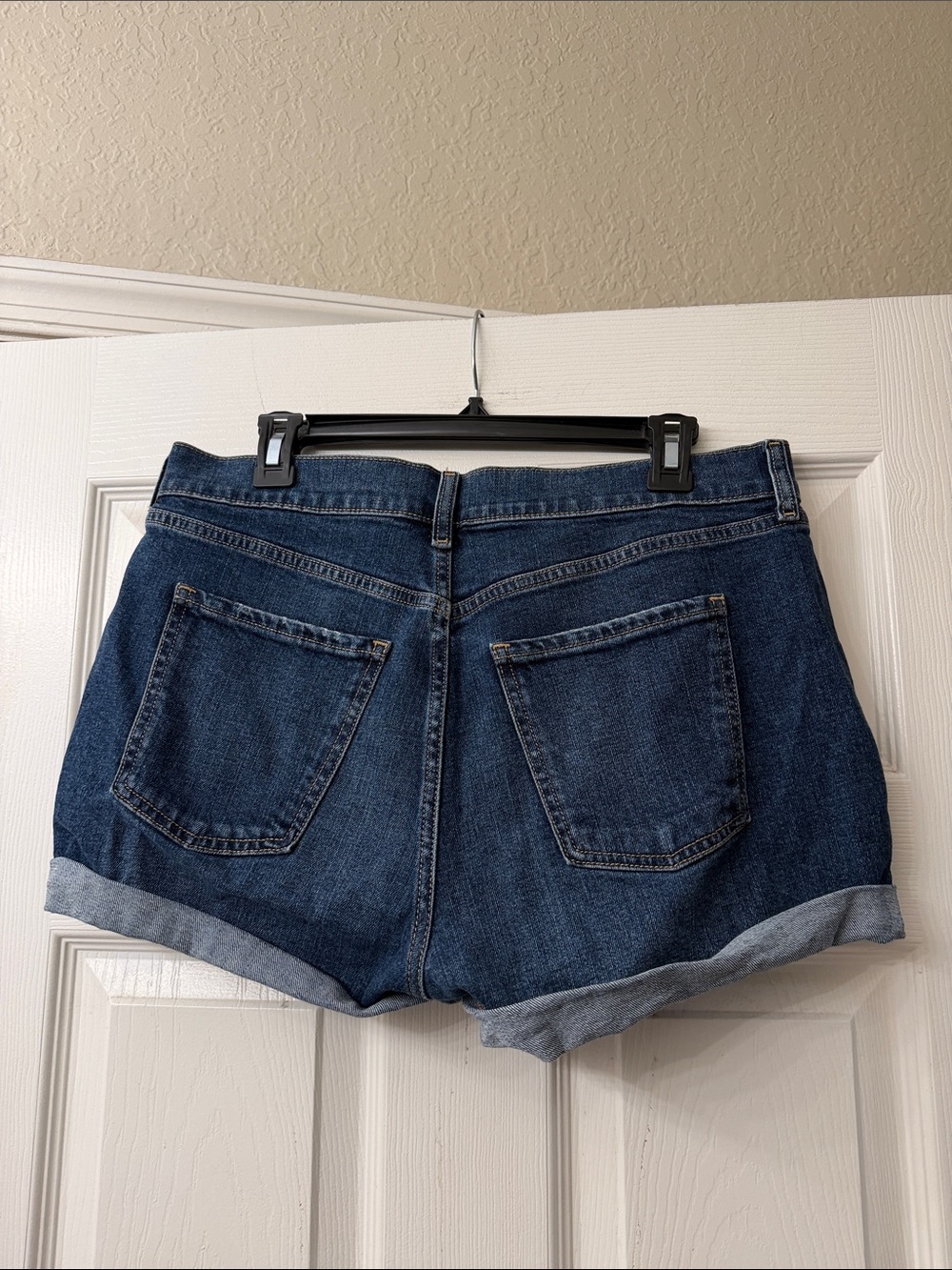 Old Navy Dark Blue Rolled Hem Jean Shorts - Picture 2 of 3